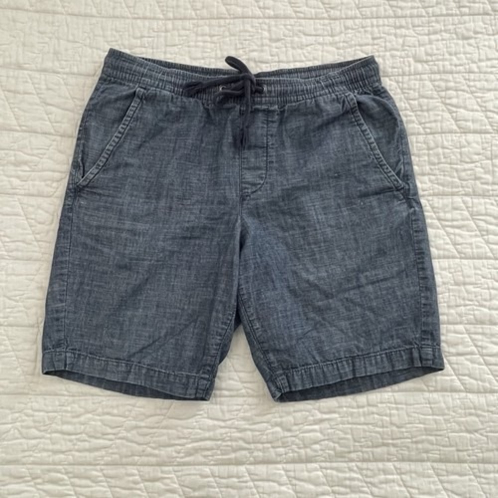 Urban Pipeline Men's Chino Shorts Small Blue Drawstring Elastic Waist Pockets